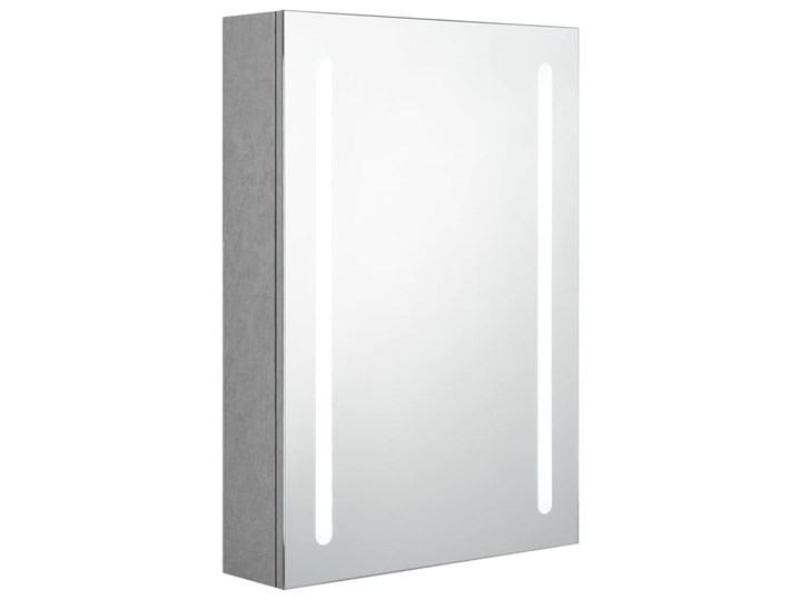 vidaXL Szafka łazienkowa z lustrem i LED, szarość betonu, 50x13x70 cm Głębokość 13 cm Wiszące Szafki Płyta MDF Szerokość 50 cm Szkło Kategoria Szafki stojące