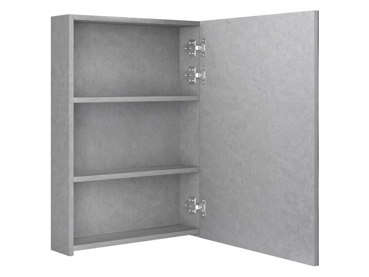 vidaXL Szafka łazienkowa z lustrem i LED, szarość betonu, 50x13x70 cm Szafki Płyta MDF Głębokość 13 cm Szkło Wiszące Szerokość 50 cm Kategoria Szafki stojące