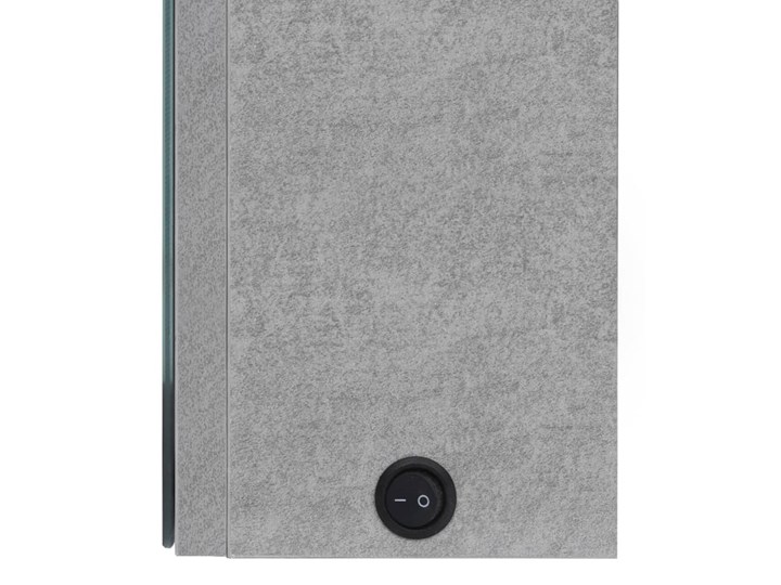 vidaXL Szafka łazienkowa z lustrem i LED, szarość betonu, 50x13x70 cm Szafki Głębokość 13 cm Szerokość 50 cm Wiszące Szkło Płyta MDF Kategoria Szafki stojące