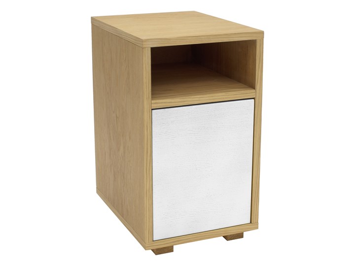 Wąska szafka nocna z drewna sosnowego Slim