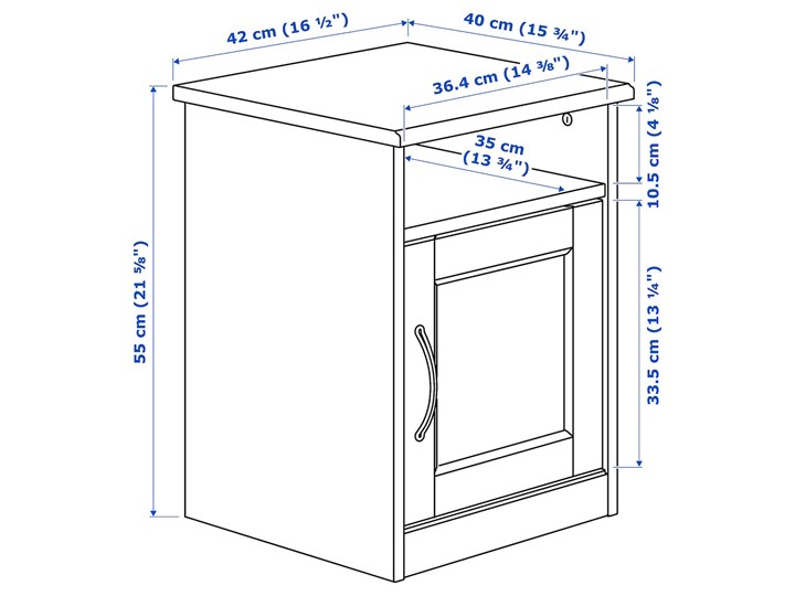 IKEA SONGESAND Zestaw mebli do sypialni 5 szt, biały, 140x200 cm Pomieszczenie Sypialnia