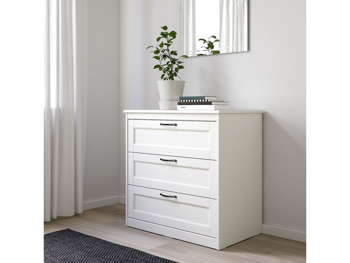 IKEA SONGESAND Zestaw mebli do sypialni 5 szt, biały, 140x200 cm Pomieszczenie Sypialnia