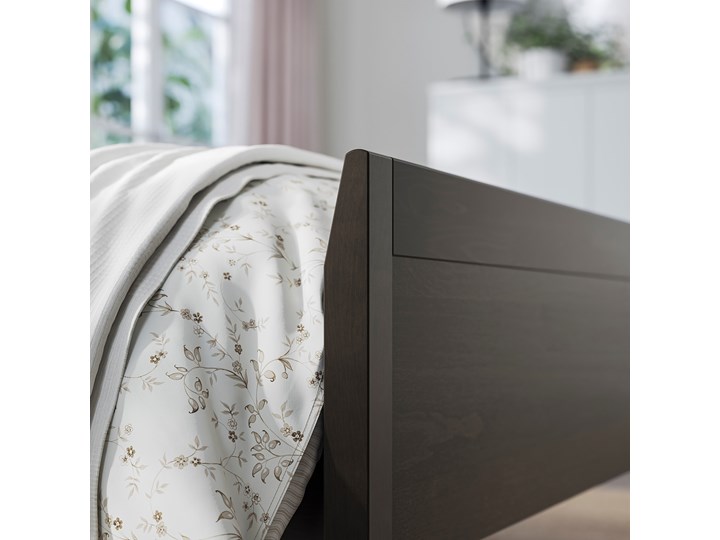 IKEA IDANÄS Zestaw mebli do sypialni 4 szt, Ciemnobrązowy, 140x200 cm