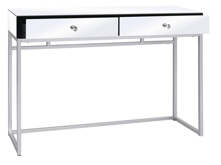 vidaXL Lustrzany stolik typu konsola, stal i szkło, 107x33x77 cm Głębokość 33 cm Szerokość 107 cm Stal nierdzewna Z szufladą Styl Nowoczesny