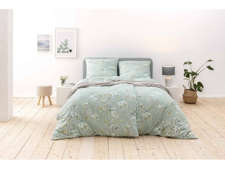 Komplet pościeli Jersey Estella Minou Salbei Bawełna Len 200x220 cm 70x80 cm 200x200 cm 135x200 cm 155x200 cm Pomieszczenie Pościel do sypialni