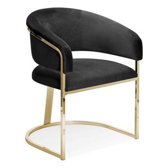Krzesło welurowe Luksi złota podstawa + kolory