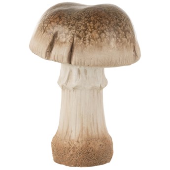 Figurka dekoracyjna Mushroom One 22 cm beżowo-brązowa