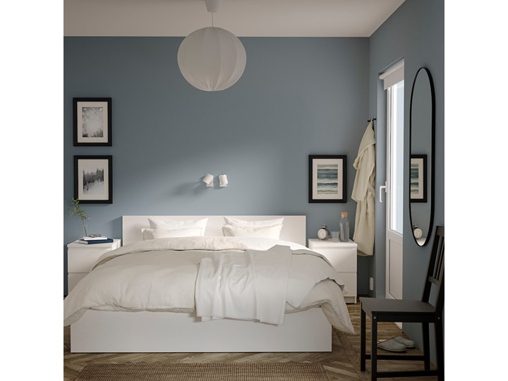 IKEA MALM Zestaw mebli do sypialni 3 szt, biały, 180x200 cm Pomieszczenie Sypialnia Kategoria Zestawy mebli do sypialni