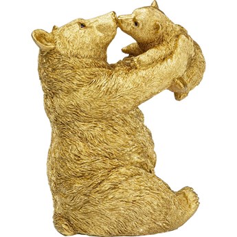 Figurka dekoracyjna Bear Lucky Mom 21x27 cm złota