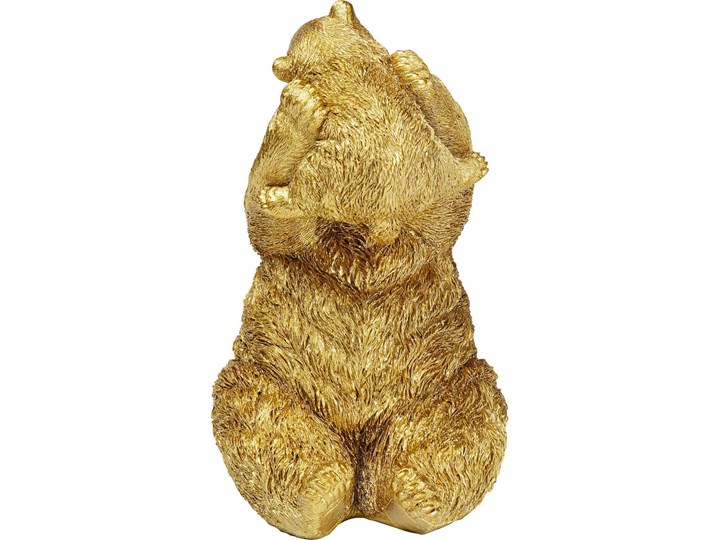 Figurka dekoracyjna Bear Lucky Mom 21x27 cm złota Zwierzęta Kolor Złoty Kategoria Figury i rzeźby