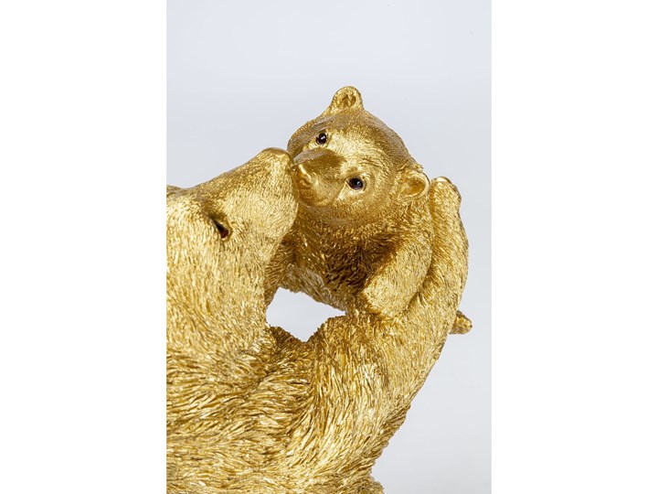 Figurka dekoracyjna Bear Lucky Mom 21x27 cm złota Kolor Złoty Zwierzęta Kategoria Figury i rzeźby