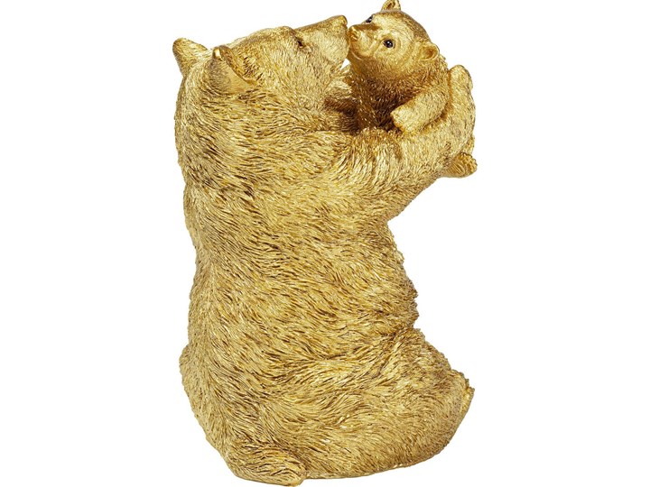 Figurka dekoracyjna Bear Lucky Mom 21x27 cm złota Kolor Złoty Zwierzęta Kategoria Figury i rzeźby