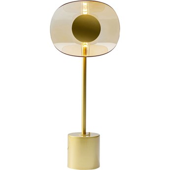 Lampa stołowa metalowa złota 25x60 cm