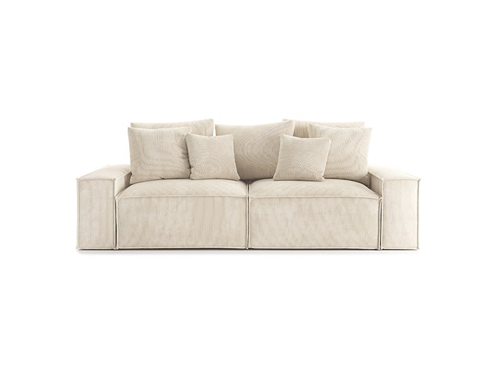 Sofa Loft 3-osobowa, Alabaster Głębokość 121 cm Stała konstrukcja Szerokość 242 cm Nóżki Bez nóżek