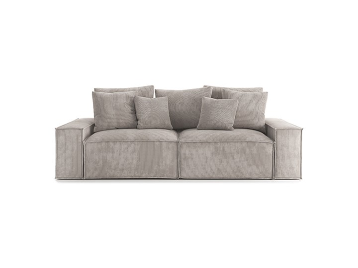 Sofa Loft 3-osobowa, Tufa Stała konstrukcja Szerokość 242 cm Głębokość 121 cm Kolor Beżowy
