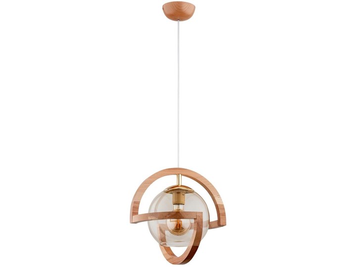 Żyrandol na lince CABRIO 1xE27/60W/230V Szkło Drewno Metal Kategoria Lampy wiszące