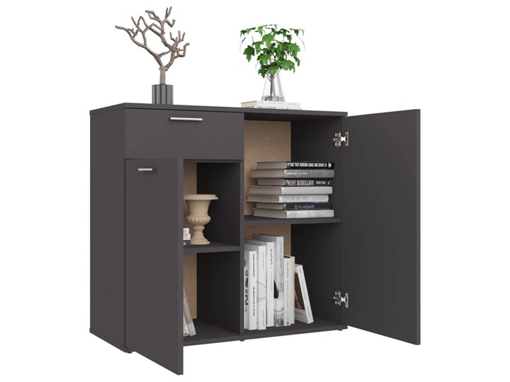 vidaXL Szafka, szara, 80x36x75 cm, płyta wiórowa Stojące Płyta MDF Na zdjęcia Szerokość 80 cm Głębokość 36 cm Płyta meblowa Płyta laminowana Styl Nowoczesny