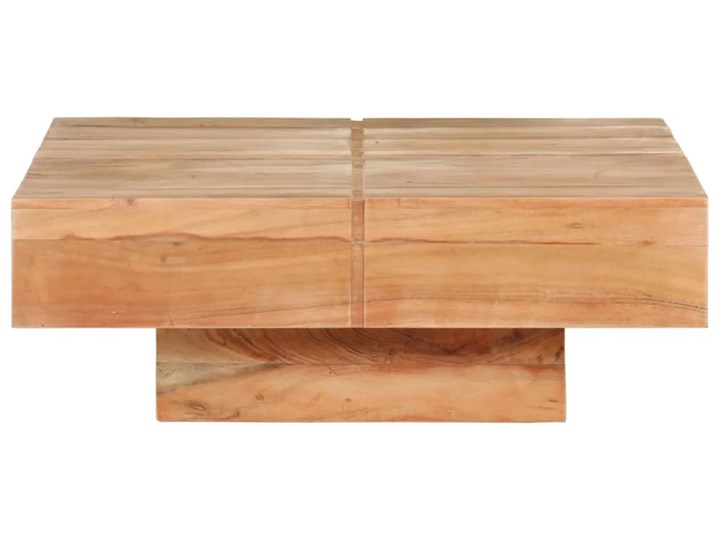 vidaXL Stolik kawowy, 80x80x28 cm, lite drewno akacjowe Długość 80 cm Szerokość 80 cm Kategoria Stoliki i ławy Kolor Brązowy