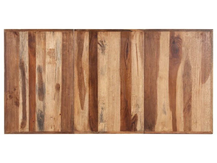 vidaXL Stół jadalniany, 160x80x75 cm, drewno stylizowane na sheesham Stal Średnica