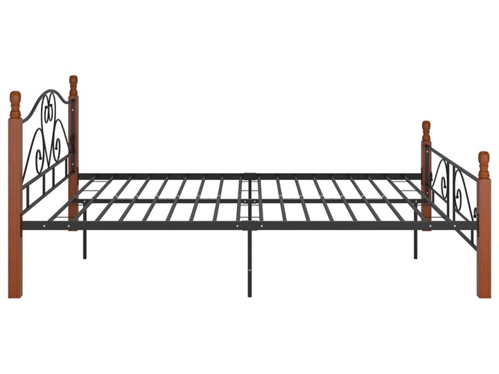 vidaXL Rama łóżka, czarna, metalowa, 160x200 cm Łóżko metalowe Drewno Kategoria Łóżka do sypialni