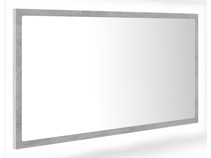 vidaXL Lustro łazienkowe z LED, szarość betonu, 80x8,5x37 cm, płyta Styl Nowoczesny Ścienne Prostokątne Lustro z ramą Kategoria Lustra