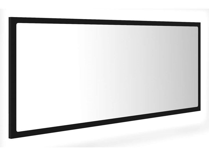 vidaXL Lustro łazienkowe z LED, czarne, 100x8,5x37 cm, płyta wiórowa Lustro z ramą Kolor Czarny Prostokątne Ścienne Pomieszczenie Łazienka