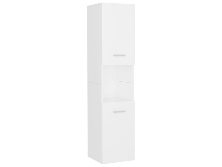 vidaXL Szafka łazienkowa, biała, 30x30x130 cm, płyta wiórowa Płyta MDF Rodzaj frontu Drzwiczki Płyta stolarska Szafki Kolor Biały