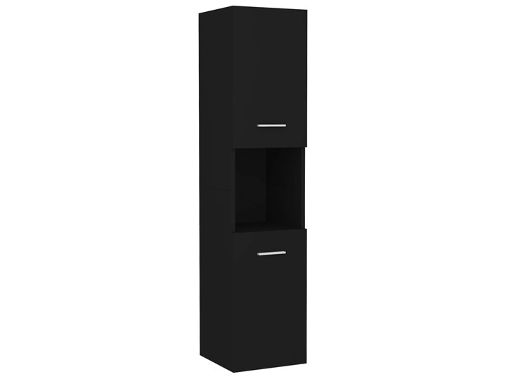 vidaXL 804998  Bathroom Cabinet Black 30x30x130 cm Engineered Wood Płyta MDF Wiszące Pionowe Płyta stolarska Słupek Kategoria Szafki stojące