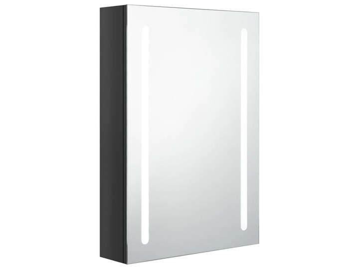 vidaXL Szafka łazienkowa z lustrem i LED, lśniąca czerń, 50x13x70 cm Szerokość 50 cm Szafki Wiszące Głębokość 13 cm Kategoria Szafki stojące