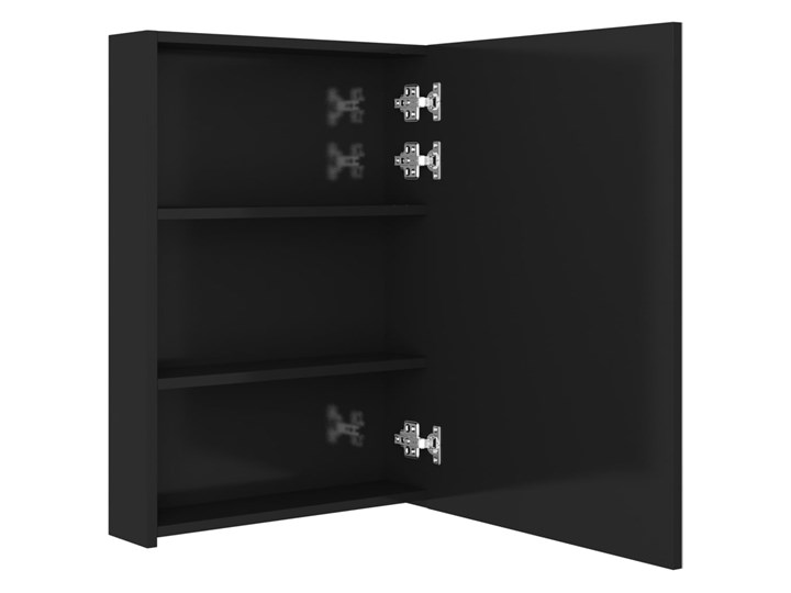 vidaXL Szafka łazienkowa z lustrem i LED, lśniąca czerń, 50x13x70 cm Wiszące Głębokość 13 cm Szafki Szerokość 50 cm Kategoria Szafki stojące