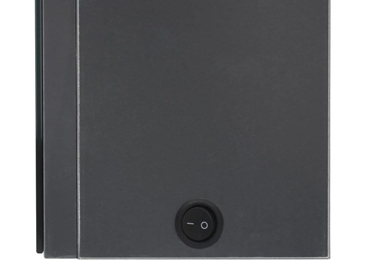vidaXL Szafka łazienkowa z lustrem i LED, 89 x 14 x 62 cm, szara Szafki Głębokość 14 cm Szkło Szerokość 89 cm Płyta MDF Wiszące Kategoria Szafki stojące