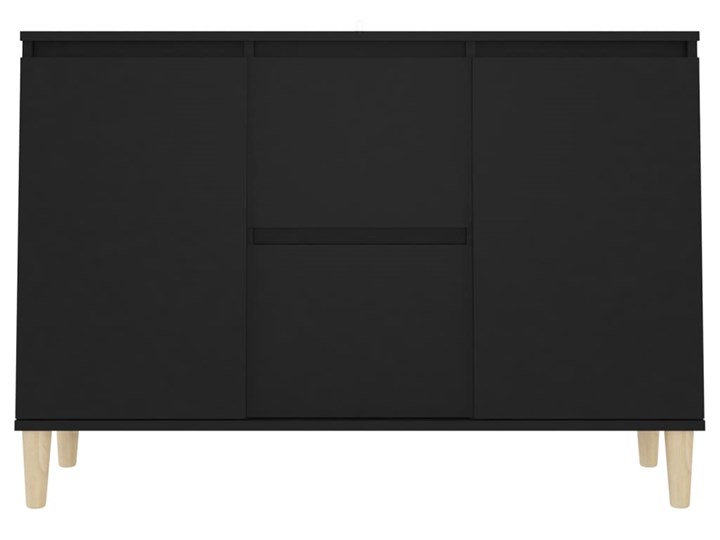 vidaXL Szafka, czarna, 103,5x35x70 cm, płyta wiórowa Drewno Stojące Płyta meblowa Płyta laminowana Kolor Czarny Na zdjęcia Głębokość 35 cm Płyta MDF Szerokość 104 cm Kategoria Szafki i regały