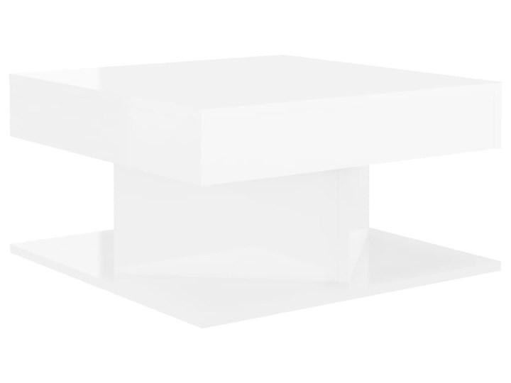 vidaXL Stolik kawowy, biały, wysoki połysk, 57x57x30 cm, płyta wiórowa Kształt blatu Kwadratowe Szerokość 57 cm Długość 57 cm Kategoria Stoliki i ławy