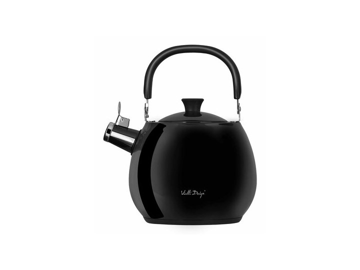 Czajnik na gaz indukcję tradycyjny VIALLI DESIGN BOLLA 2,5 l czarny Ze stali nierdzewnej Indukcja