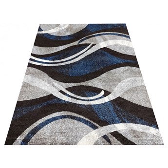 Szaro-turkusowy nowoczesny dywan - Dravi