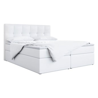 Łóżko kontynentalne 180x200 z podwójnym pojemnikiem na pościel oraz opcją wyboru tkaniny - ALVIN / Madryt 920