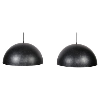 Lampa wisząca 2-punktowa metalowa czarna 142 x 60 cm