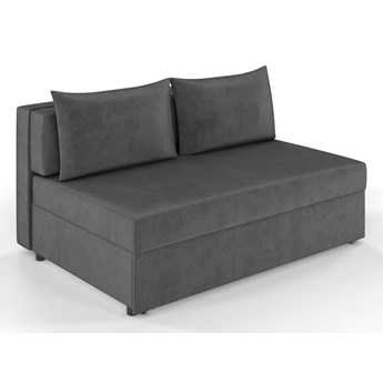 Ciemno-szara rozkładana sofa Dancan OLGA z funkcją spania i pojemnikiem na pościel / szerokość 156 cm