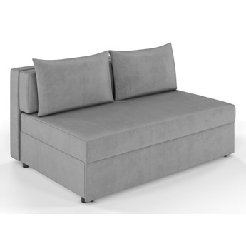 Jasno-szara rozkładana sofa Dancan OLGA z funkcją spania i pojemnikiem na pościel / szerokość 156 cm