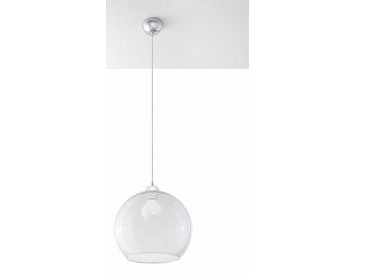 Szklana lampa wisząca kula Ball biały transparentny