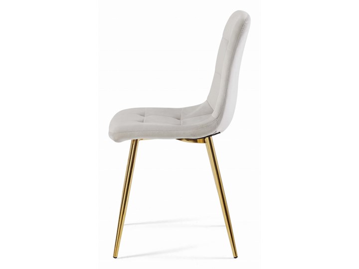 Krzesło jasnoszare, złote nogi  DC-6401 welur#13 Tworzywo sztuczne Rodzaj(n) Krzesła Tkanina Metal Kolor Złoty