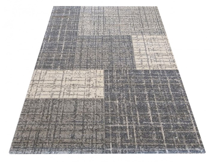 Szaro-beżowy nowoczesny dywan do salonu - Pagis Syntetyk Jedwab 80x150 cm Dywany Kategoria Dywany Pomieszczenie Sypialnia