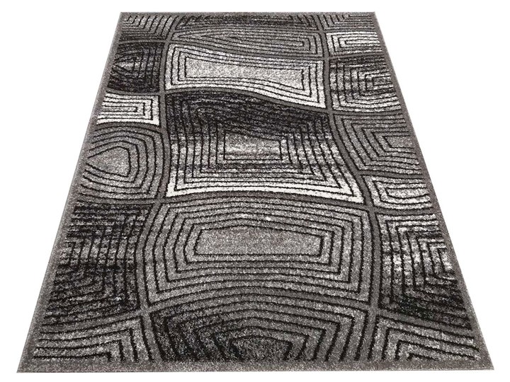 Szary nowoczesny wzorzysty dywan - Mantor Pomieszczenie Kuchnia 60x100 cm Syntetyk Dywany Kategoria Dywany
