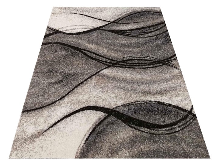 Szary nowoczesny wzorzysty dywan - Sengalo 8X Syntetyk Pomieszczenie Kuchnia Dywany 60x100 cm Kategoria Dywany