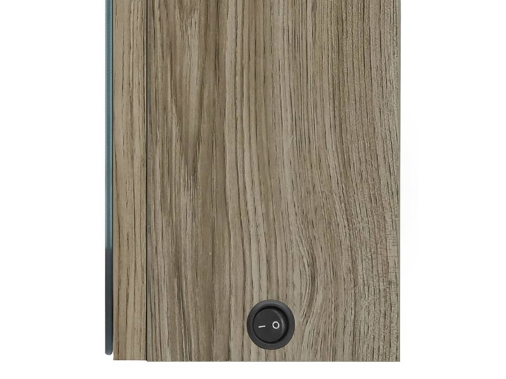 vidaXL Szafka łazienkowa z lustrem i LED, kolor dębu, 80x12x68 cm Wiszące Drewno Szkło Płyta MDF Szafki Rodzaj frontu Drzwiczki Kategoria Szafki stojące