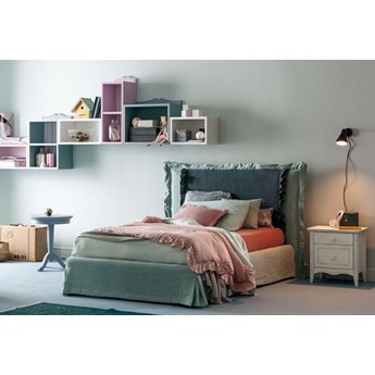 Calipso 90x200cm tapicerowane łóżko do sypialni zabudowane