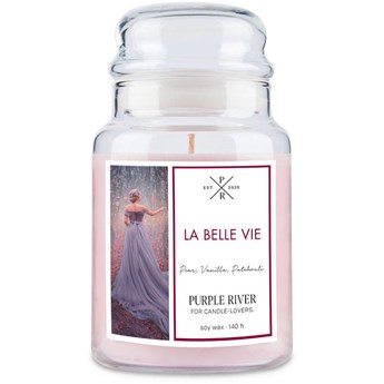 Purple River sojowa naturalna świeca zapachowa w szkle 22 oz 623 g - La Belle Vie
