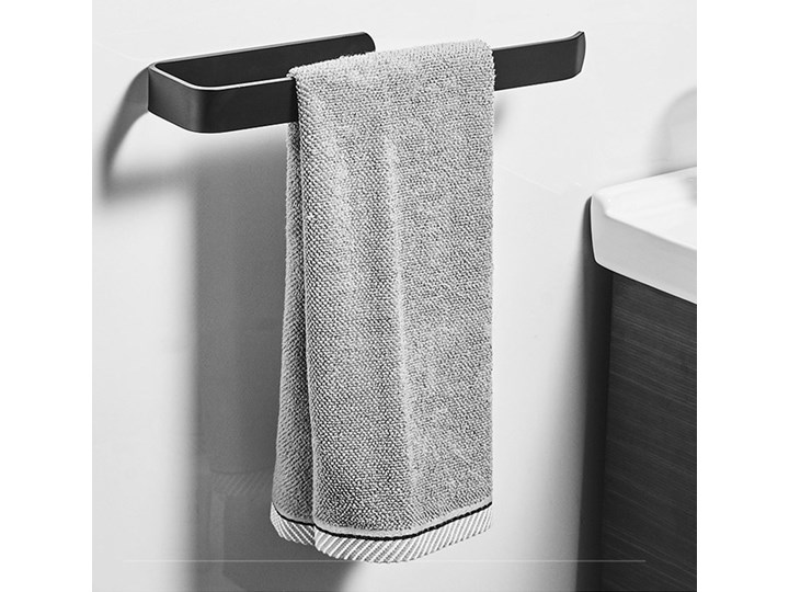 Uchwyt na ręczniki KIRAN loft czarny Stal Wieszaki na ręczniki Ścienny Kategoria Wieszaki i uchwyty łazienkowe