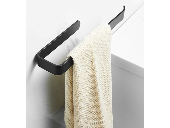 Uchwyt na ręczniki KIRAN loft czarny Kategoria Wieszaki i uchwyty łazienkowe Wieszaki na ręczniki Stal Ścienny Kolor Szary
