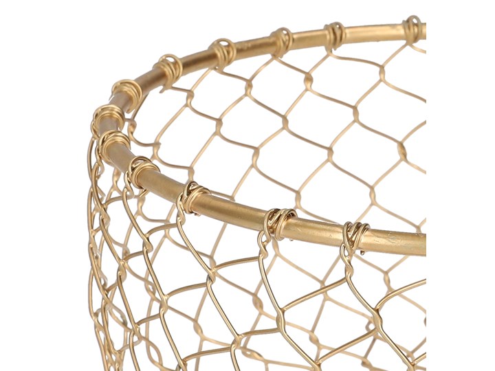 Koszyk RISSA okrągły złoty M 22x11 cm - Homla Kosze Metal Kategoria Pudełka do przechowywania